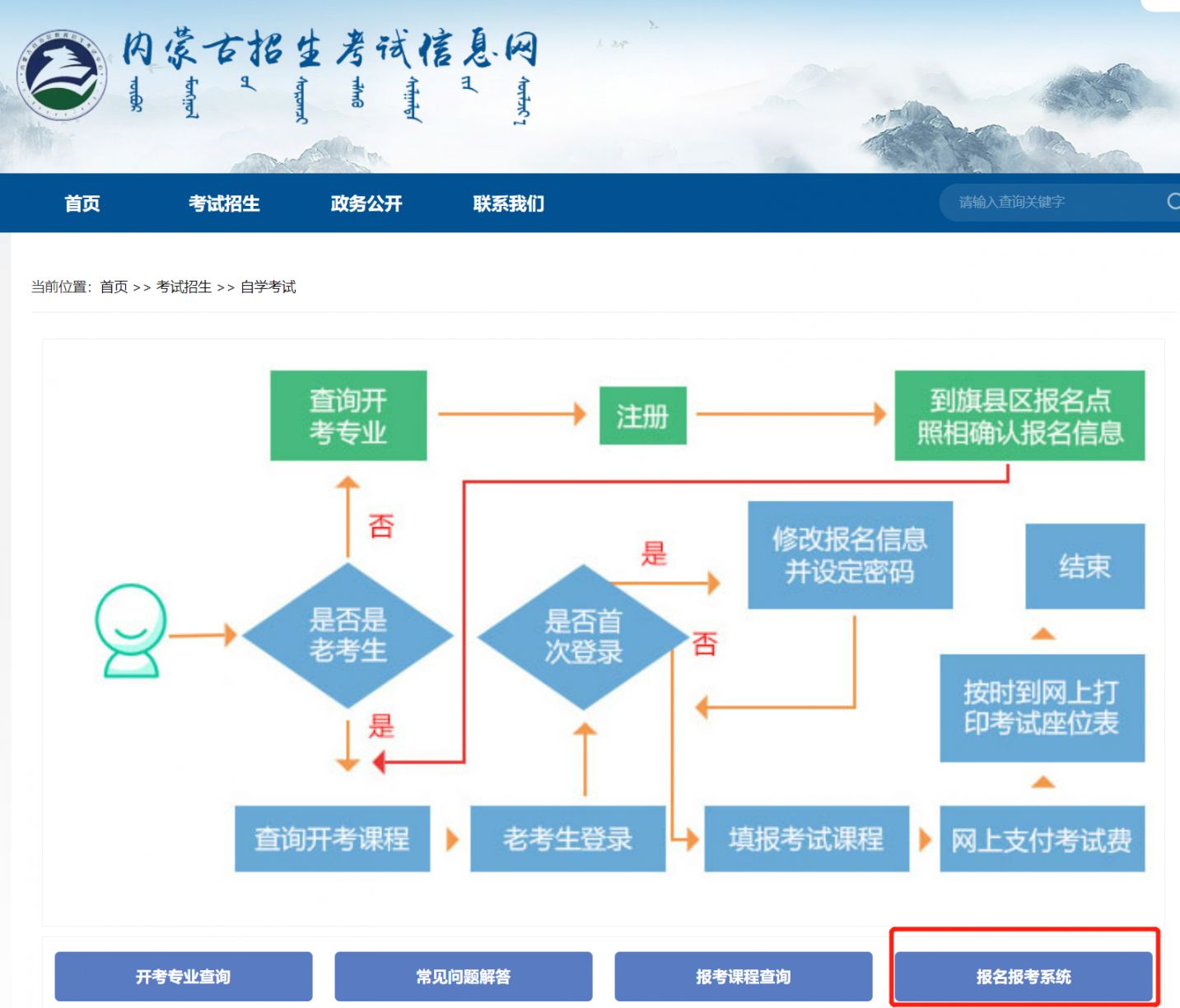 探索内蒙古招生考试信息网